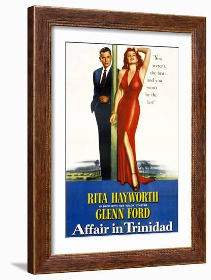 Affair in Trinidad, Glenn Ford, Rita Hayworth, 1952-null-Framed Art Print