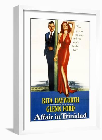 Affair in Trinidad, Glenn Ford, Rita Hayworth, 1952-null-Framed Art Print