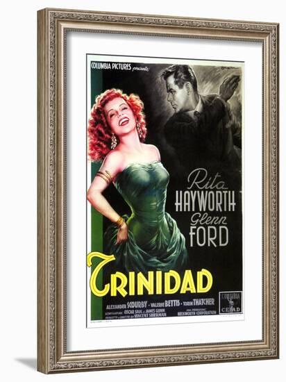 Affair in Trinidad, Italian Movie Poster, 1952-null-Framed Art Print