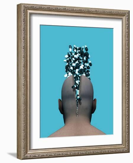 Affect of Drugs on Mental Health, Artwork-Victor Habbick-Framed Photographic Print