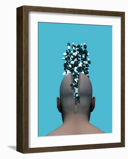 Affect of Drugs on Mental Health, Artwork-Victor Habbick-Framed Photographic Print