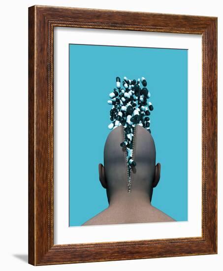 Affect of Drugs on Mental Health, Artwork-Victor Habbick-Framed Photographic Print