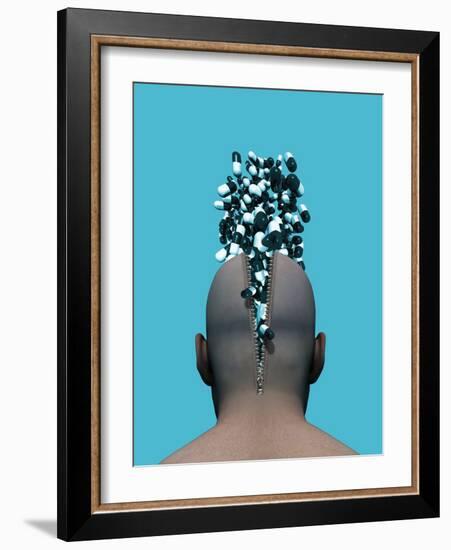 Affect of Drugs on Mental Health, Artwork-Victor Habbick-Framed Photographic Print