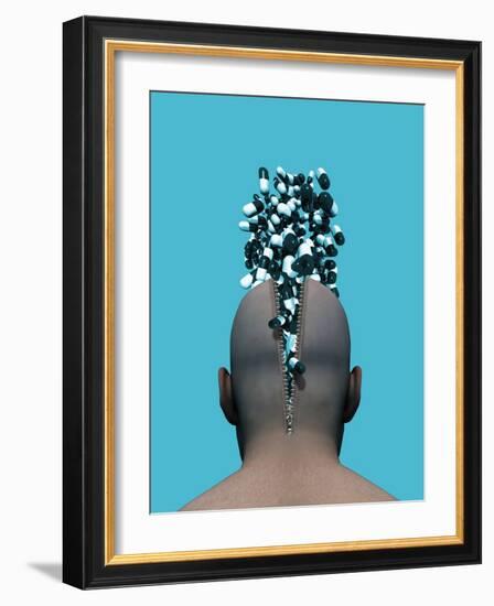 Affect of Drugs on Mental Health, Artwork-Victor Habbick-Framed Photographic Print