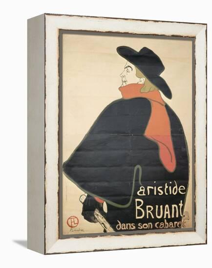 Affiche : Aristide Bruant dans son cabaret.-Henri de Toulouse-Lautrec-Framed Premier Image Canvas