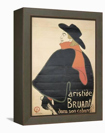 Affiche : Aristide Bruant dans son cabaret.-Henri de Toulouse-Lautrec-Framed Premier Image Canvas