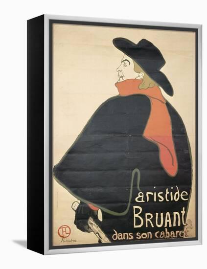 Affiche : Aristide Bruant dans son cabaret.-Henri de Toulouse-Lautrec-Framed Premier Image Canvas