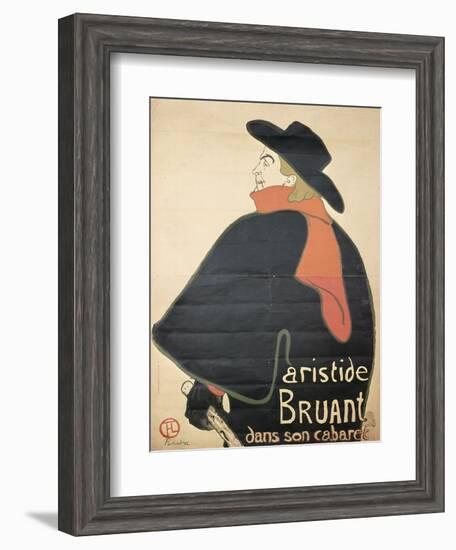 Affiche : Aristide Bruant dans son cabaret.-Henri de Toulouse-Lautrec-Framed Giclee Print