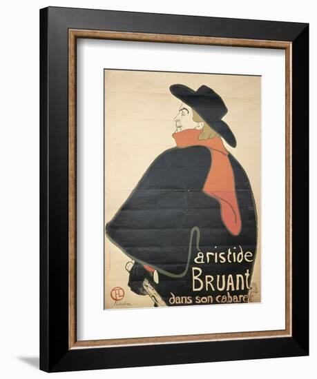 Affiche : Aristide Bruant dans son cabaret.-Henri de Toulouse-Lautrec-Framed Giclee Print