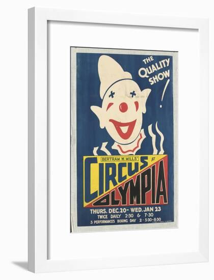 Affiche Bertram W.Mill's circus at Olympia-null-Framed Giclee Print