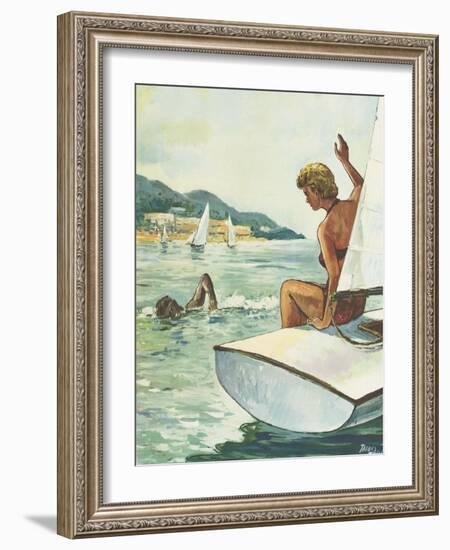 Affiche de Jacques Blein  Plages d'Algérie-null-Framed Giclee Print