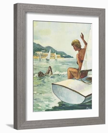 Affiche de Jacques Blein  Plages d'Algérie-null-Framed Giclee Print