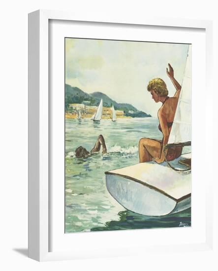 Affiche de Jacques Blein  Plages d'Algérie-null-Framed Giclee Print