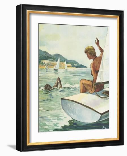 Affiche de Jacques Blein  Plages d'Algérie-null-Framed Giclee Print