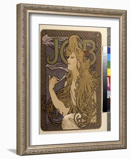 Affiche De Publicite Pour Le Papier De Soie  Job . Oeuvre De Alfons Maria Mucha (Alphonse Marie Muc-Alphonse Marie Mucha-Framed Giclee Print