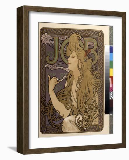 Affiche De Publicite Pour Le Papier De Soie  Job . Oeuvre De Alfons Maria Mucha (Alphonse Marie Muc-Alphonse Marie Mucha-Framed Giclee Print