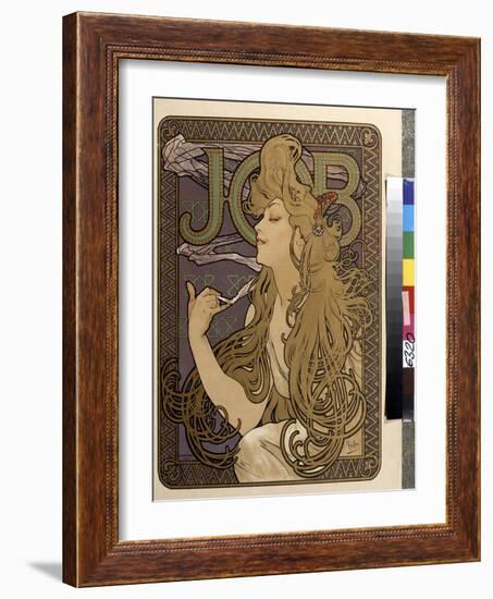 Affiche De Publicite Pour Le Papier De Soie  Job . Oeuvre De Alfons Maria Mucha (Alphonse Marie Muc-Alphonse Marie Mucha-Framed Giclee Print