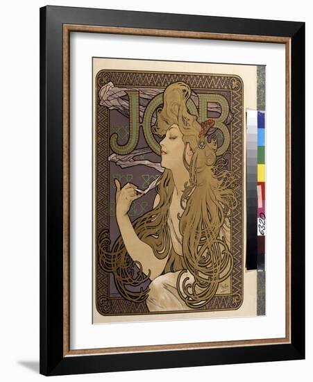 Affiche De Publicite Pour Le Papier De Soie  Job . Oeuvre De Alfons Maria Mucha (Alphonse Marie Muc-Alphonse Marie Mucha-Framed Giclee Print