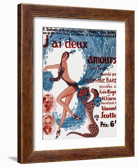 Affiche De Spectacle : J'Ai Deux Amours, Chanté Par Josephine Baker-null-Framed Photo