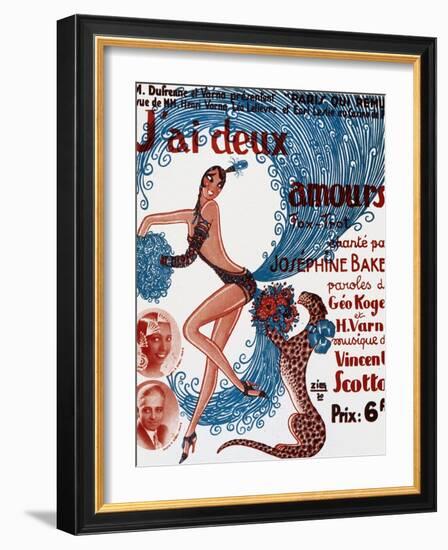 Affiche De Spectacle : J'Ai Deux Amours, Chanté Par Josephine Baker-null-Framed Photo