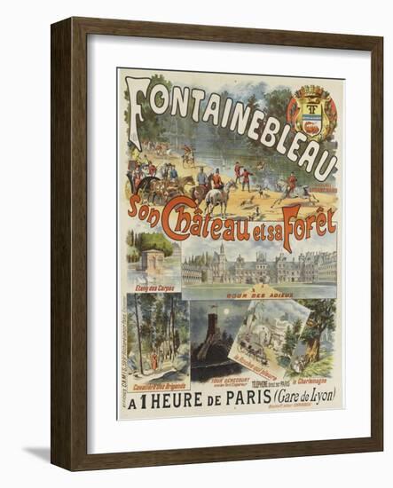 Affiche "Fontainebleau, son Château et sa Forêt"-null-Framed Giclee Print