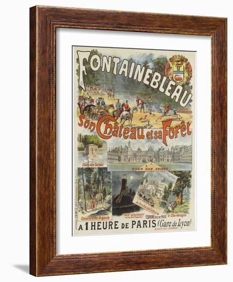 Affiche "Fontainebleau, son Château et sa Forêt"-null-Framed Giclee Print