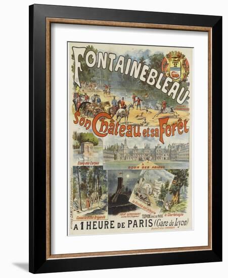 Affiche "Fontainebleau, son Château et sa Forêt"-null-Framed Giclee Print