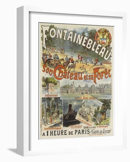 Affiche "Fontainebleau, son Château et sa Forêt"-null-Framed Giclee Print