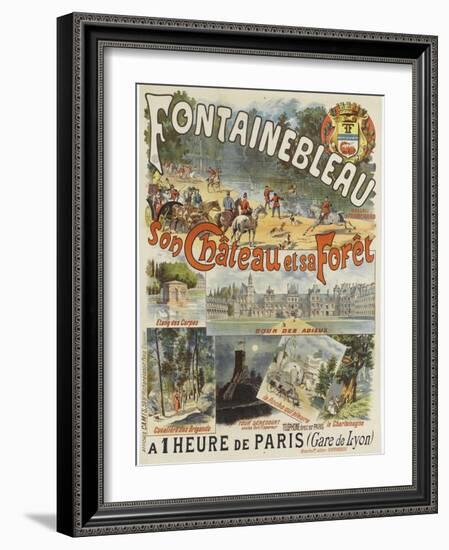 Affiche "Fontainebleau, son Château et sa Forêt"-null-Framed Giclee Print