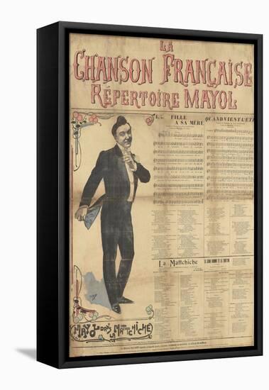 Affiche La chanson française, répertoire Mayol-null-Framed Premier Image Canvas