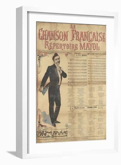 Affiche La chanson française, répertoire Mayol-null-Framed Giclee Print