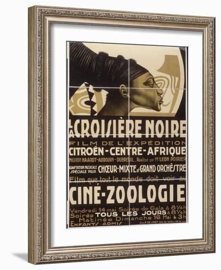 Affiche : La croisière noire, film de l'exposition Citroën-Centre-Afrique-null-Framed Giclee Print