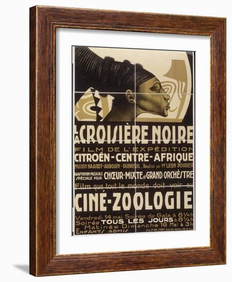 Affiche : La croisière noire, film de l'exposition Citroën-Centre-Afrique-null-Framed Giclee Print