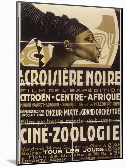 Affiche : La croisière noire, film de l'exposition Citroën-Centre-Afrique-null-Mounted Giclee Print