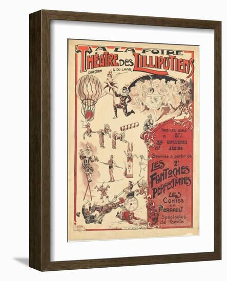 Affiche  la foire théâtre des Lilliputiens-null-Framed Giclee Print