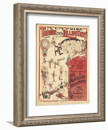 Affiche  la foire théâtre des Lilliputiens-null-Framed Giclee Print