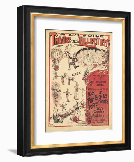 Affiche  la foire théâtre des Lilliputiens-null-Framed Giclee Print