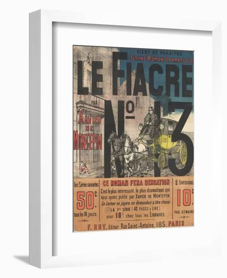 Affiche Le Fiacre n°13 par Xavier de Montepin-null-Framed Giclee Print