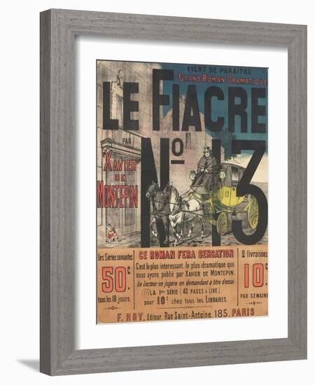 Affiche Le Fiacre n°13 par Xavier de Montepin-null-Framed Giclee Print