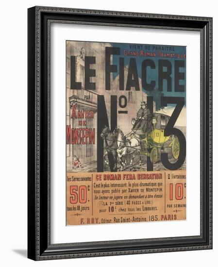 Affiche Le Fiacre n°13 par Xavier de Montepin-null-Framed Giclee Print