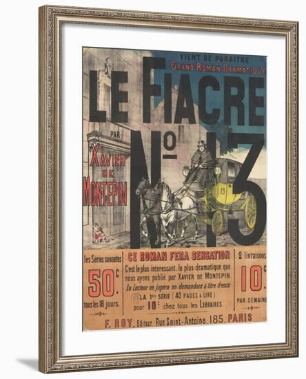 Affiche Le Fiacre n°13 par Xavier de Montepin-null-Framed Giclee Print