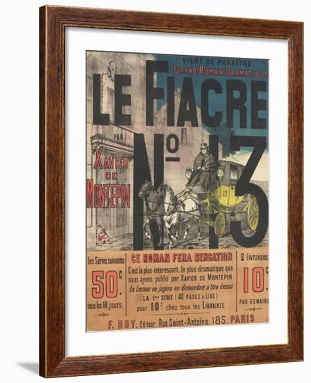 Affiche Le Fiacre n°13 par Xavier de Montepin-null-Framed Giclee Print