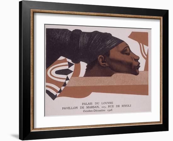 Affiche pour l'exposition la Croisière Noire au Louvre octobre-décembre 1926-null-Framed Giclee Print