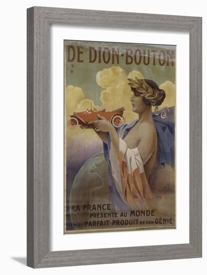 Affiche pour les automobiles De Dion-Bouton (imprimeur: les Editions nationales, Paris)-Louis Lessieux-Framed Giclee Print