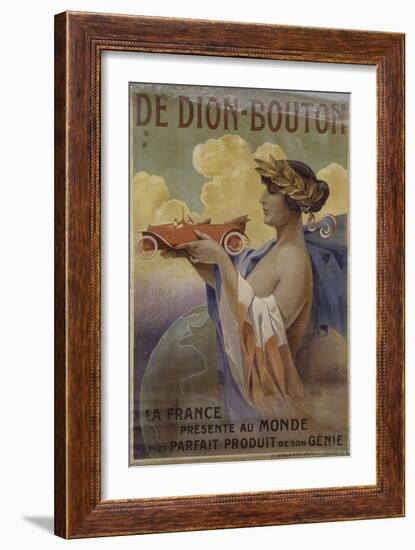 Affiche pour les automobiles De Dion-Bouton (imprimeur: les Editions nationales, Paris)-Louis Lessieux-Framed Giclee Print