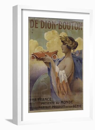 Affiche pour les automobiles De Dion-Bouton (imprimeur: les Editions nationales, Paris)-Louis Lessieux-Framed Giclee Print