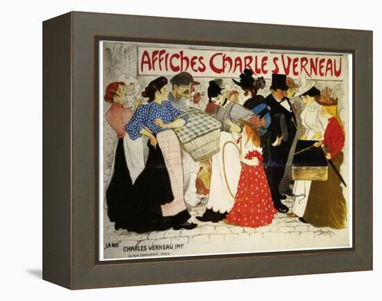 Affiches Charles Verneau-La Rue-Théophile Alexandre Steinlen-Framed Stretched Canvas