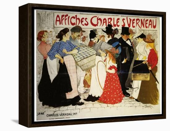 Affiches Charles Verneau-La Rue-Théophile Alexandre Steinlen-Framed Stretched Canvas