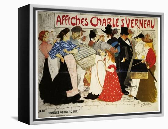 Affiches Charles Verneau-La Rue-Théophile Alexandre Steinlen-Framed Stretched Canvas