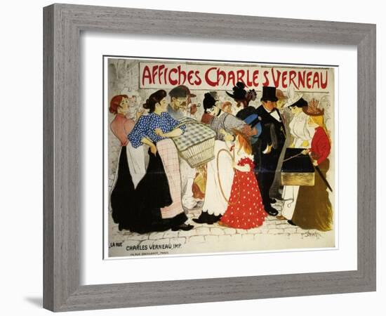 Affiches Charles Verneau-La Rue-Théophile Alexandre Steinlen-Framed Art Print